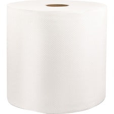 Livi VPG Select 46528 Hard Wound Roll Towel 1 Ply - 8" Width x 1000 ft Length - 1 45/64" Core - Embossed - White - Fiber - 6 / Carton