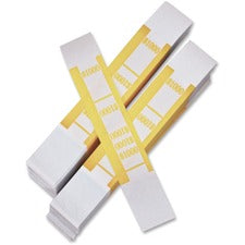 ICONEX SecurIT SecurIT Currency Straps Total $1,000 - Adhesive, Sturdy, Color Coded - Kraft Paper - Yellow - 1000 / Pack