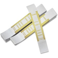 ICONEX SecurIT Currency Straps Total $10,000 - Adhesive, Sturdy, Color Coded - Kraft Paper - Dark Yellow - 1000 / Pack