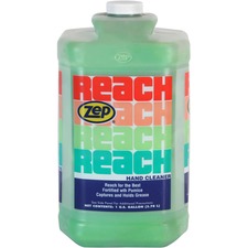 Zep Reach Hand Cleaner Almond Scent - 1 gal - Grease Remover, Resin Remover, Ink Remover, Tar Remover, Adhesive Remover, Oil Remover, Adhesive Remover, Grease Remover, Asphalt Remover, Oil Remover - Hand - Light Green, Opaque - Phosphate-free, Residue-fre