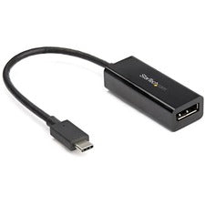 StarTech.com USB-C to DisplayPort Adapter - 8K 30Hz 1 x 24-pin Type C USB Male - 1 x 20-pin DisplayPort HDMI 1.4 Digital Audio/Video Female - 7680 x 4320 Supported - Black - 1 Each