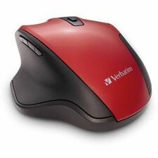 Verbatim Mouse Blue LED/Optical - Wireless - Radio Frequency - 2.40 GHz - Red - USB - 1600 dpi - 6 Button(s) - 1 Each