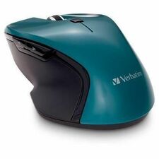 Verbatim Mouse Blue LED/Optical - Wireless - Radio Frequency - 2.40 GHz - Teal - USB Type C - 1600 dpi - 6 Button(s) - 1 Each
