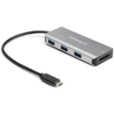StarTech.com 3-Port USB-C Hub with SD Card Reader - 10Gbps - 3x USB-A USB 3.1 Type C - External - 3 USB Port(s) - 3 USB 3.1 Port(s) - UASP Support - Linux, Mac, PC