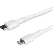 StarTech.com 2 m (6.6 ft.) USB C To Lightning Cable - Apple MFi Certified - White 6.56 ft Lightning/USB-C Data Transfer Cable for iPad, iPhone, iPad mini, iPad Air, Power Adapter, Charger, Siri Remote, Magic Keyboard, Magic Mouse, Magic Trackpad - First E
