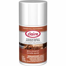 Claire Spicy Cinnamon Metered Air Freshener Aerosol - 330 Sq. ft. - 10 fl oz (0.3 quart) - Spicy Cinnamon - 30 Day - 1 Each