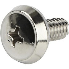 StarTech.com 12-24 Server Rack Screws - 50 Pack - Nickel-Plated Mounting Screw - 12 - Steel - Silver - 50 / Pack - TAA Compliant