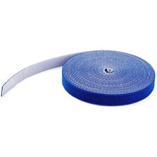StarTech.com 100ft. Hook and Loop Roll - Blue Cable Strap - Blue - 100 ft Length - Fabric - 1 Each
