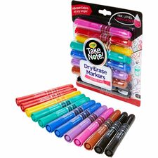 Crayola Dry Erase Markers Chisel Marker Point - Erasable - Assorted Ink - 12 / Pack