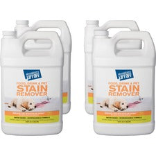Mötsenböcker's Lift Off Food/Drink/Pet Stain Remover 128 fl oz (4 quart) - Environmentally Friendly - White Bottle - 4 / Carton