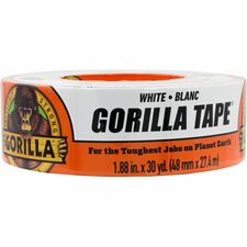 Gorilla Tape 30 yd Length x 1.88" Width - White - 1 Each