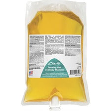 Betco Clario Foaming Hand, Hair and Body Shampoo Refill Fresh Neutral Scent - 33.8 fl oz (1000 mL) - Hair, Body, Skin - Gold - Moisturizing - Pleasant Scent - 1 Each