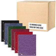 Roaring Spring College Ruled Four Subject Spiral Wirebound Notebook 200 Sheets - 400 Pages - Printed - Spiral Bound - Both Side Ruling Surface - Red Margin - 3 Hole(s) - 15 lb Basis Weight - 56 g/m² Grammage - 11" x 9" Sheet Size - 0.75" Height x 9"