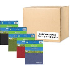Roaring Spring EnviroNotes Flipper Notebook 70 Sheets - 140 Pages - Printed - Spiral Bound - Both Side Ruling Surface - Red Margin - 3 Hole(s) - 20 lb Basis Weight - 75 g/m² Grammage - 11 1/2" x 8 1/2" Sheet Size - 0.50" Height x 8.5" Width x 11.5" L