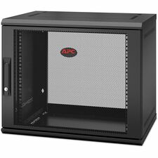 APC by Schneider Electric NetShelter WX 9U Single Hinged Wall-mount Enclosure 400mm Deep For Networking, Airflow System - 9U Rack Height x 19" Rack Width x 12.95" Rack Depth - Wall Mountable - Black - 200.42 lb Static/Stationary Weight Capacity