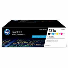 HP 131A Original Laser Toner Cartridge - Combo Pack - Black, Cyan, Magenta, Yellow - 4 / Carton 1520 Pages Black, 1800 Pages Cyan, 1800 Pages Magenta, 1800 Pages Yellow