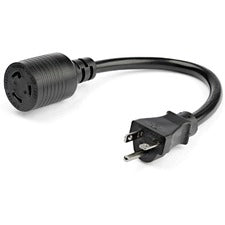 StarTech.com 1 ft. Power Adapter Cord - NEMA-L5-20R to NEMA-5-20P For Desktop Computer, PDU, Server, Printer, Monitor - 125 V AC / 20 A - Black - 1 ft Cord Length - NEMA 5-20R / NEMA L5-20P - North America - 1 Each