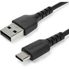 StarTech.com 1 m (3.3 ft.) USB 2.0 to USB C Cable - Black 3.28 ft USB/USB-C Data Transfer Cable for Mobile Device, Smartphone - First End: 1 x 4-pin USB 2.0 Type A - Male - Second End: 1 x 24-pin USB 2.0 Type C - Male - 480 Mbit/s - Shielding - Nickel Pla