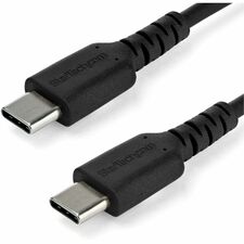 StarTech.com 1 m (3.3 ft) USB C Cable - Black 3.28 ft USB-C Data Transfer Cable for Mobile Device, MacBook, Smartphone, iPad Pro - First End: 1 x 24-pin USB 2.0 Type C - Male - Second End: 1 x 24-pin USB 2.0 Type C - Male - 480 Mbit/s - Shielding - Nickel