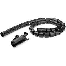 StarTech.com Cable-Management Sleeve Cable Sleeve - Black - 98.43" Length - Polyethylene - 1 Each