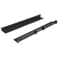 StarTech.com 1U Server Rack Rails With Adjustable Mounting Depth For LAN Switch, Patch Panel, Server, UPS - 1U Rack Height - Rack-mountable - Black - Cold-rolled Steel (CRS)