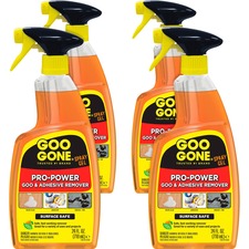 Goo Gone Spray Gel 24 fl oz - For Tar, Glue, Caulk, Sealant, Tree Sap, Wet Paint, Asphalt, Ink, Marker Soot, Grease, Oil - Orange - Citrus Extract - 4 / Carton