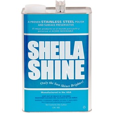 Sheila Shine Cleaner Polish 128 fl oz (4 quart) - Fingerprint Resistant, Water Repellent - Blue, White - 4 / Carton