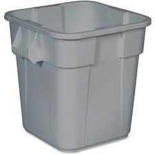 Rubbermaid Commercial Square Brute Container 28 gal Capacity - Square - Sturdy, Handle, Easy to Clean, Rounded Corner - 22.5" Height x 22.5" Width x 21.5" Depth - Plastic - Gray - 6 / Carton