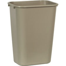Rubbermaid Commercial 41 QT Large Deskside Wastebaskets 10.25 gal Capacity - Rectangular - Dent Resistant, Durable, Rust Resistant, Easy to Clean - 20" Height x 11.3" Width x 15.3" Depth - Plastic - Beige - 12 / Carton