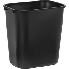 Rubbermaid Commercial 28 QT Medium Deskside Wastebaskets 7 gal Capacity - Rectangular - Dent Resistant, Durable, Rust Resistant, Easy to Clean - 15" Height x 10.5" Width x 14.5" Depth - Plastic - Black - 12 / Carton