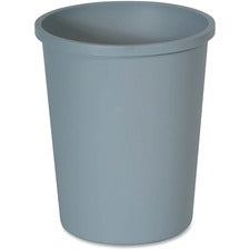 Rubbermaid Commercial Untouchable 11-Gallon Waste Containers 11 gal Capacity - Round - Crack Resistant, Durable - 18.8" Height x 15.8" Diameter - Plastic - Gray - 6 / Carton