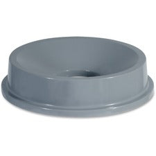 Rubbermaid Commercial Brute 32-Gallon Container Funnel Top Lids Round - 22.3" Diameter - Plastic - Gray - 4 / Carton