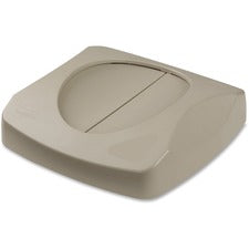 Rubbermaid Commercial Untouchable Swing Top Lid Beige - 6 / Carton