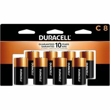 Duracell Coppertop Alkaline C Battery 8-Packs For Multipurpose - C - 1.5 V DC - 8/Pack - 12 / Carton