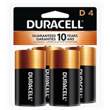 Duracell Coppertop Alkaline D Battery 4-Packs For Multipurpose - D - 1.5 V DC - 4/Pack - 12 / Carton