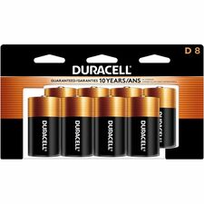 Duracell Coppertop Alkaline D Battery 8-Packs For Multipurpose - D - 1.5 V DC - 8/Pack - 12 / Carton