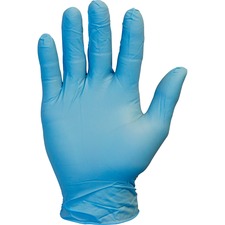Safety Zone Powder Free Blue Nitrile Gloves 9.65" Glove Length - Large Size - Blue - Comfortable, Allergen-free, Silicone-free, Latex-free - For Cleaning, Dishwashing, Food, Janitorial Use, Painting, Pet Care - 100/Box - 10 / Carton