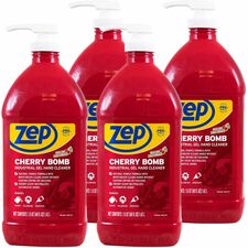 Zep Cherry Bomb Gel Hand Cleaner Mild Cherry Scent - 1.50 quart - Dirt Remover, Grime Remover, Odor Remover, Grease Remover, Paint Remover, Adhesive Remover, Ink Remover, Soil Remover, Oil Remover, Tar Remover, Carbon Remover, ... - Hand, Skin - Moisturiz