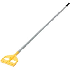 Rubbermaid Commercial Invader Wet Mop Handle 60" Length - Gray, Yellow - Aluminum, Vinyl - 12 / Carton
