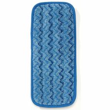 Rubbermaid Commercial Hygen 11" Microfiber Wet Mop 11" Width MicroFiber Head - Hook & Loop Backing, Durable - Blue - 6 / Carton