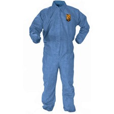 Kleenguard A60 Coveralls - Zipper Front, Storm Flap, Elastic Back, Wrists & Ankles Recommended for: Manufacturing, Maintenance, Laboratory, Emergency, Healthcare - Extra Large - Liquid, Chemical, Pathogen, Blood, Particulate, Splash Protection - Zipper Cl