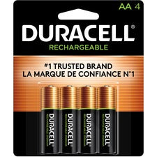 Duracell AA Rechargeable Battery 4-Packs For General Purpose, Gaming Controller, Flashlight, Monitoring Device - Battery Rechargeable - AA - 4/Pack - 24 / Carton