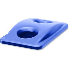 Rubbermaid Commercial Slim Jim Bottle/Can Recycling Top Rectangular - Blue - 4 / Carton
