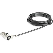StarTech.com 6.5ft Laptop Cable Lock 6.56 ft Cable - Resettable - 4-digit - Combination Lock - Silver, Black - Vinyl Coated Steel, Zinc Alloy - For Notebook, Computer - TAA Compliant