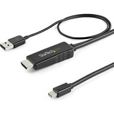 StarTech.com 6.6 ft. (2 m) HDMI to Mini DisplayPort Cable - 4K 30Hz 6.56 ft HDMI/Mini DisplayPort Video Cable Adapter for Audio/Video Device, Computer, Monitor, Workstation, Notebook, Blu-ray Player, Camera, Notebook, Tablet, Chromebook, Media Player - Fi