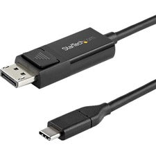 StarTech.com 6.6 ft. (2 m) USB-C to DisplayPort 1.2 Cable - Bi-Directional 6.56 ft DisplayPort/USB-C Video Cable Adapter for Audio/Video Device, Monitor, Notebook, Amplifier, MAC, Mobile Device - First End: 1 x 24-pin USB 3.1 (Gen 1) Type C - Male - Secon