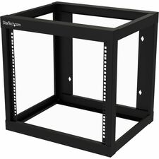 StarTech.com Rack Frame For Server, LAN Switch, Patch Panel, A/V Equipment, Computer - 9U Rack Height x 19" Rack Width - Wall Mountable - 2 Post - Black - Cold-rolled Steel (CRS) - 176.40 lb Maximum Weight Capacity