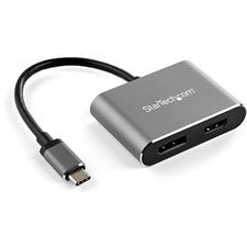 StarTech.com DisplayPort/HDMI/USB-C Audio/Video Adapter 1 x Type C USB Male - 1 x HDMI 2.0 Digital Audio/Video Female, 1 x DisplayPort 1.2 Digital Audio/Video Female - 3840 x 2160 Supported - Space Gray - 1 Each