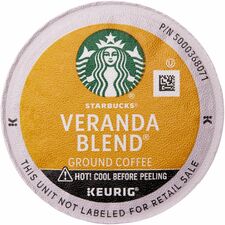 Starbucks® K-Cup Veranda Blend Coffee Compatible with Drip-coffee Brewer - Blonde - K-Cup - Veranda Blend - 24 / Box