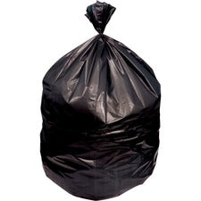 Genuine Joe Strong Economical Trash Bags 56 gal Capacity - 48" Length x 43" Width x 0.87 mil (22 Micron) Thickness - Black - Resin - Waste Disposal - 150 / Carton